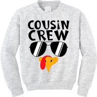 Cousin Crew Turkey Cute Family Thanksgiving Pajamas Matching Kids Sweatshirt