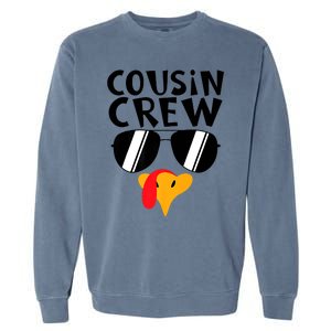 Cousin Crew Turkey Cute Family Thanksgiving Pajamas Matching Garment-Dyed Sweatshirt