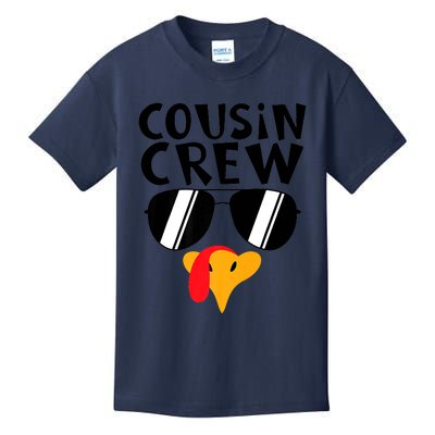 Cousin Crew Turkey Cute Family Thanksgiving Pajamas Matching Kids T-Shirt