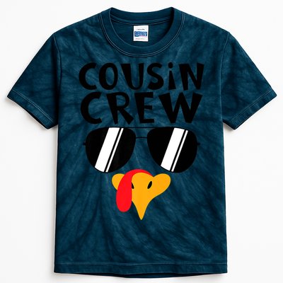 Cousin Crew Turkey Cute Family Thanksgiving Pajamas Matching Kids Tie-Dye T-Shirt