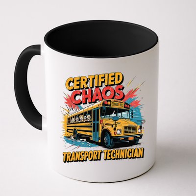 Certified Chaos Transport Technician Funny School Bus Mug