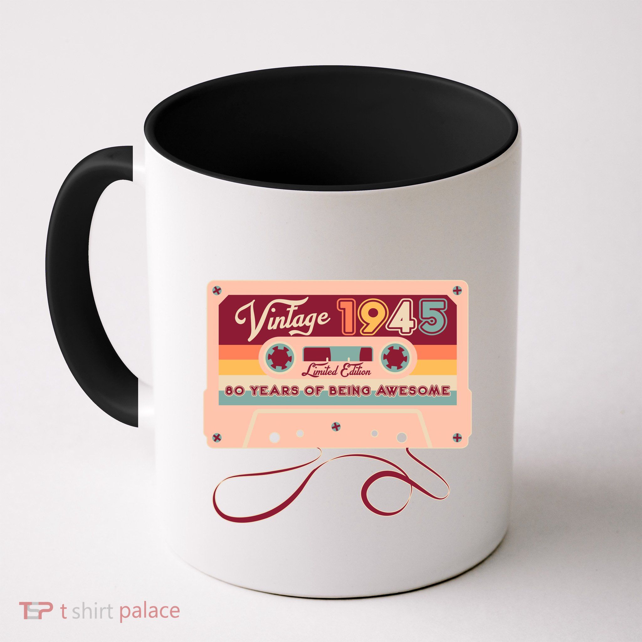 Cute Cassette Tape Limited Edition Vintage 1945 80 Years Of Being Awesome Mug