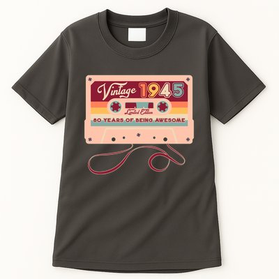 Cute Cassette Tape Limited Edition Vintage 1945 80 Years Of Being Awesome Tall T-Shirt