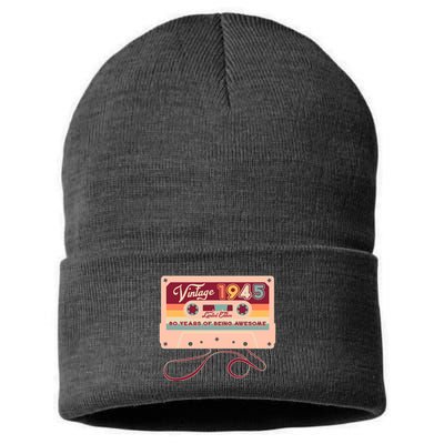 Cute Cassette Tape Limited Edition Vintage 1945 80 Years Of Being Awesome Sustainable Knit Beanie