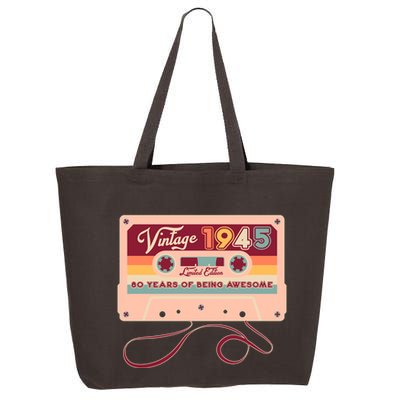 Cute Cassette Tape Limited Edition Vintage 1945 80 Years Of Being Awesome 25L Jumbo Tote