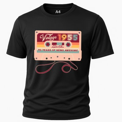 Cute Cassette Tape Limited Edition Vintage 1955 70 Years Of Being Awesome Performance Shirt