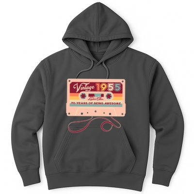 Cute Cassette Tape Limited Edition Vintage 1955 70 Years Of Being Awesome Hoodie