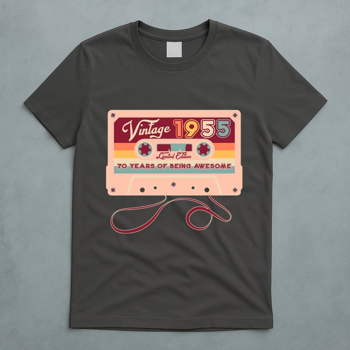 Cute Cassette Tape Limited Edition Vintage 1955 70 Years Of Being Awesome T-Shirt