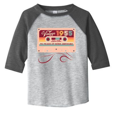 Cute Cassette Tape Limited Edition Vintage 1955 70 Years Of Being Awesome Toddler Fine Jersey T-Shirt