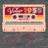 Cute Cassette Tape Limited Edition Vintage 1955 70 Years Of Being Awesome Wool Snapback Cap