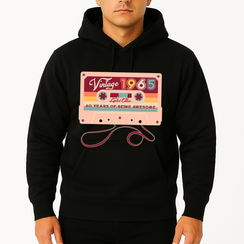 Cute Cassette Tape Limited Edition Vintage 1965 60 Years Of Being Awesome Hoodie