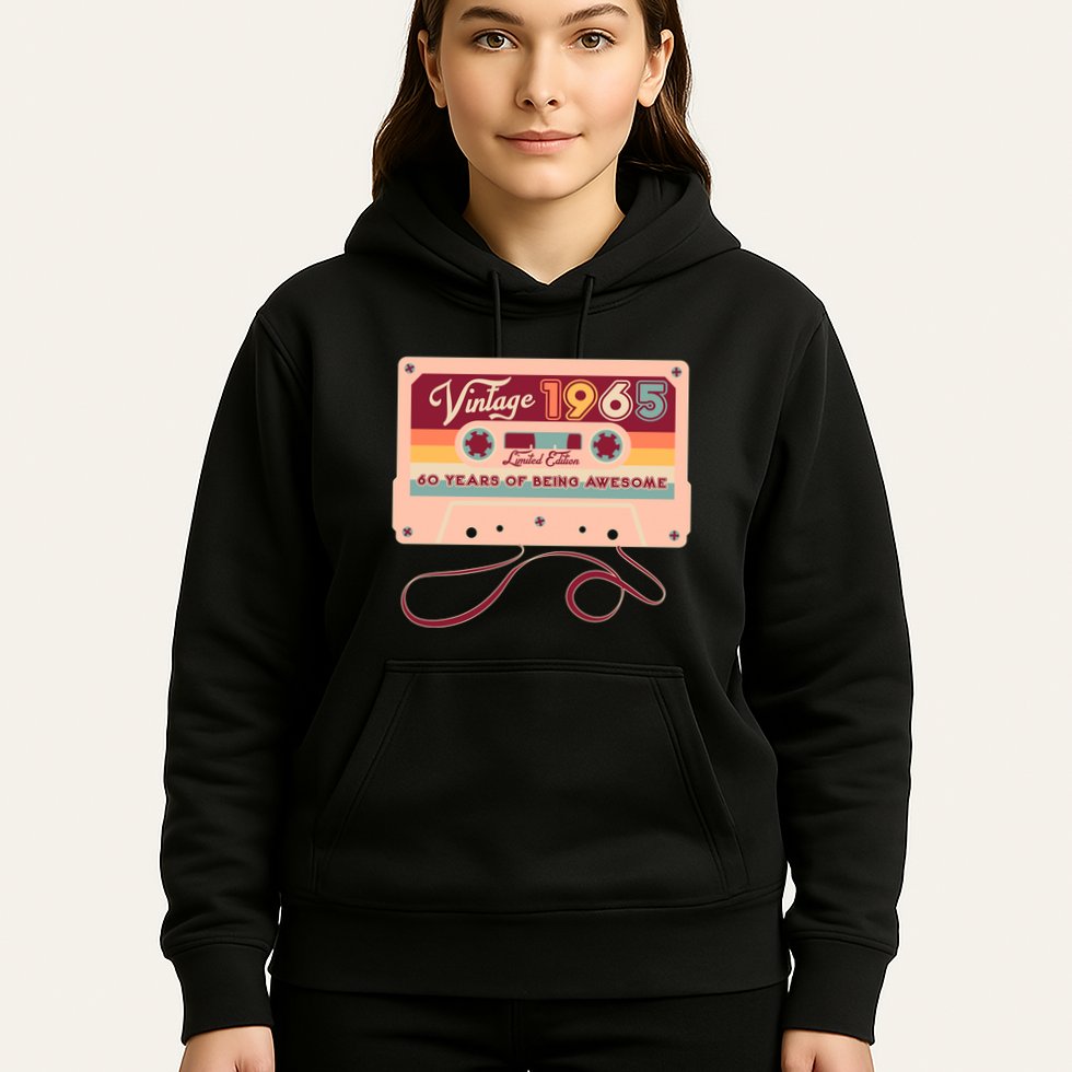 Cute Cassette Tape Limited Edition Vintage 1965 60 Years Of Being Awesome Hoodie