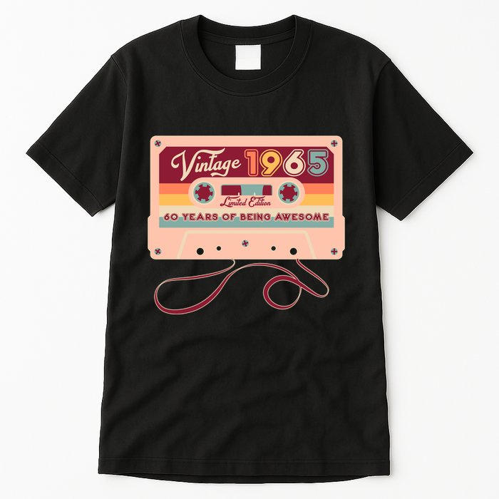 Cute Cassette Tape Limited Edition Vintage 1965 60 Years Of Being Awesome Tall T-Shirt