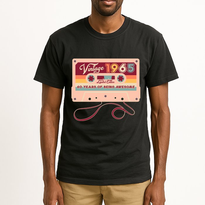Cute Cassette Tape Limited Edition Vintage 1965 60 Years Of Being Awesome Tall T-Shirt