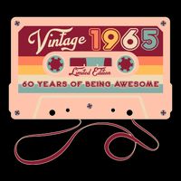 Cute Cassette Tape Limited Edition Vintage 1965 60 Years Of Being Awesome Tall T-Shirt