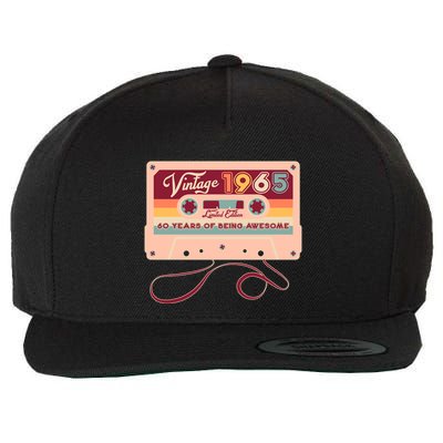 Cute Cassette Tape Limited Edition Vintage 1965 60 Years Of Being Awesome Wool Snapback Cap