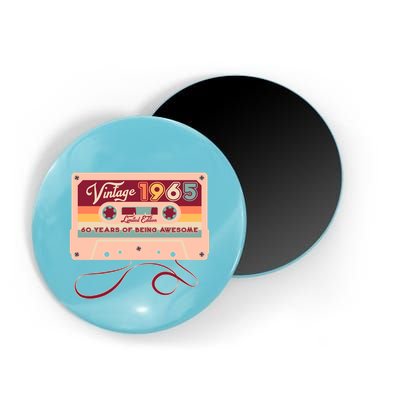 Cute Cassette Tape Limited Edition Vintage 1965 60 Years Of Being Awesome Magnet