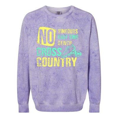 Cross Country Teams Running For XC Runners Gifts Colorblast Crewneck Sweatshirt