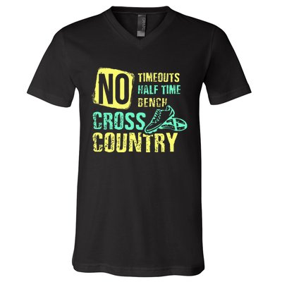 Cross Country Teams Running For XC Runners Gifts V-Neck T-Shirt