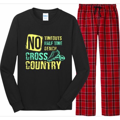 Cross Country Teams Running For XC Runners Gifts Long Sleeve Pajama Set