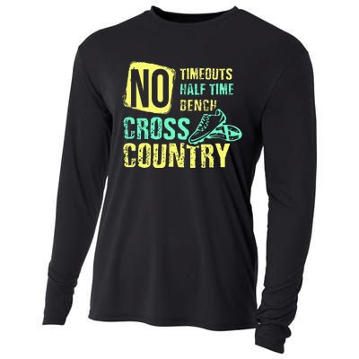 Cross Country Teams Running For XC Runners Gifts Cooling Performance Long Sleeve Crew