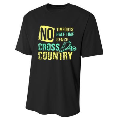 Cross Country Teams Running For XC Runners Gifts Performance Sprint T-Shirt