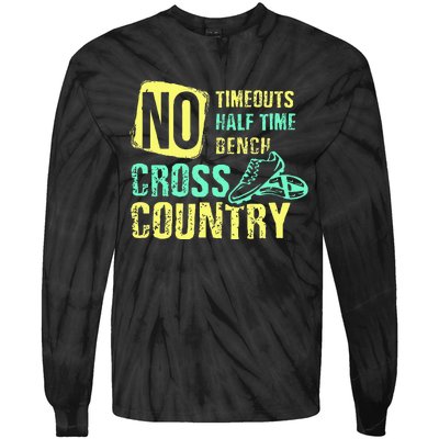 Cross Country Teams Running For XC Runners Gifts Tie-Dye Long Sleeve Shirt