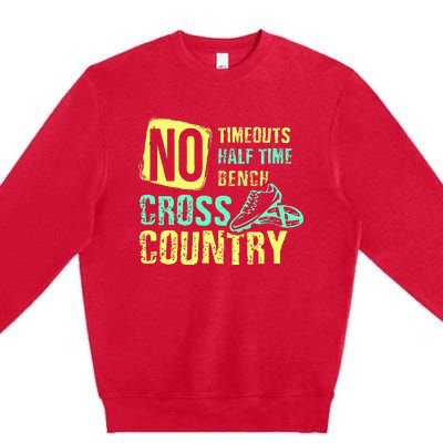 Cross Country Teams Running For XC Runners Gifts Premium Crewneck Sweatshirt