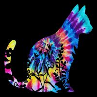 Cute Cat Tie Dye Cat Floral Cool Cat Lover Bucket Hat