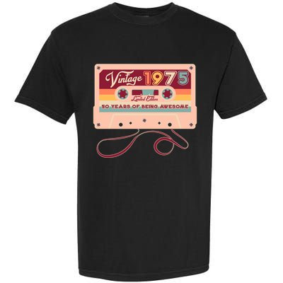 Cute Cassette Tape Limited Edition Vintage 1975 50 Years Of Being Awesome Garment-Dyed Heavyweight T-Shirt