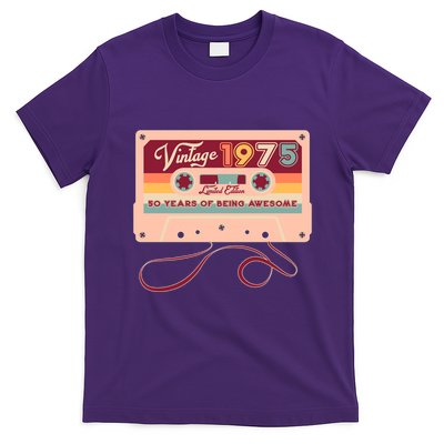 Cute Cassette Tape Limited Edition Vintage 1975 50 Years Of Being Awesome T-Shirt