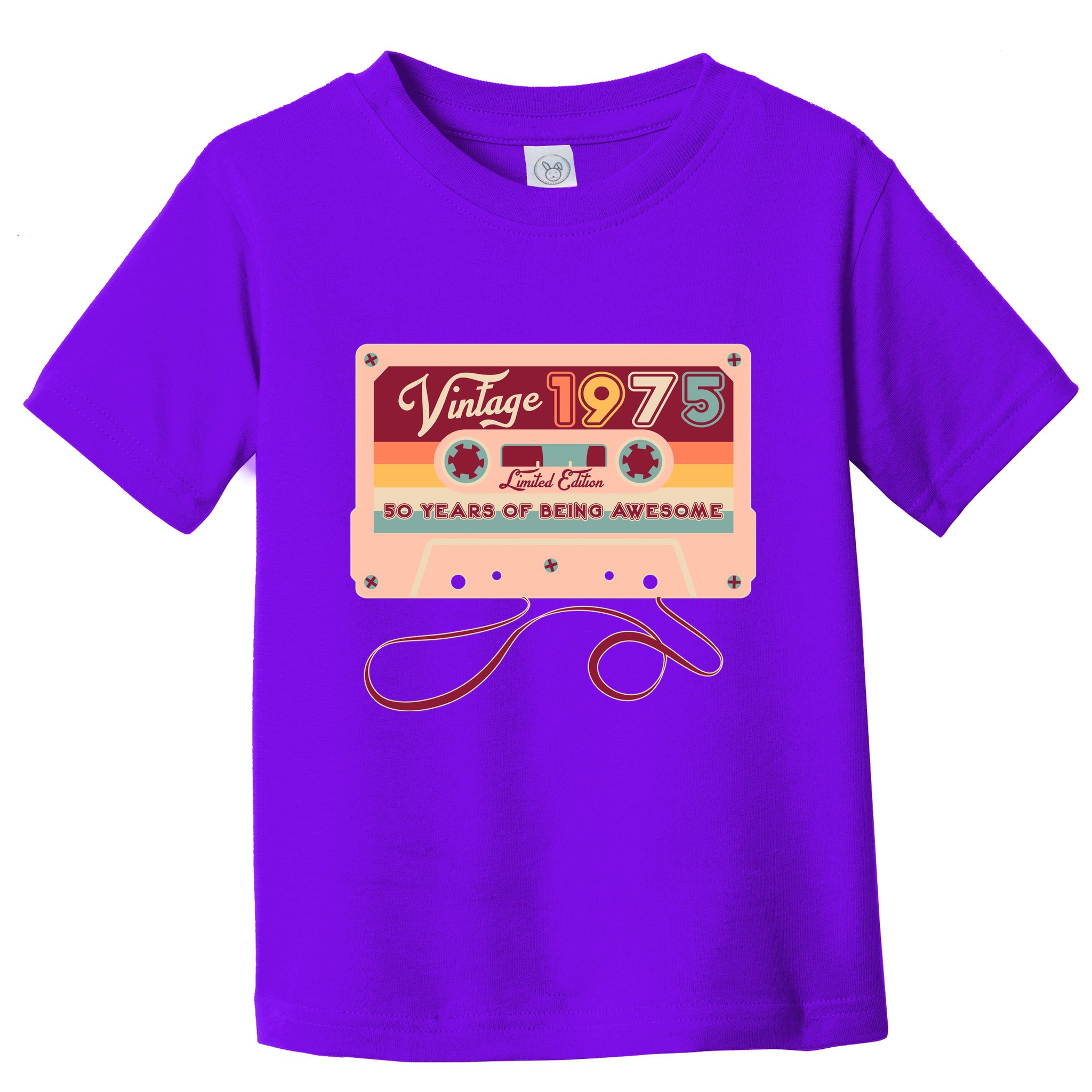 Cute Cassette Tape Limited Edition Vintage 1975 50 Years Of Being Awesome Toddler T-Shirt