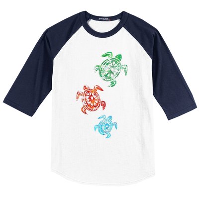 Climate Change Turtle Sea Animal Gift Turtle Baseball Sleeve Shirt