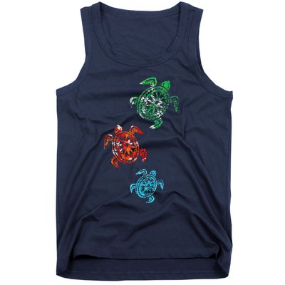 Climate Change Turtle Sea Animal Gift Turtle Tank Top