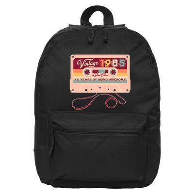 Cute Cassette Tape Limited Edition Vintage 1985 40 Years Of Being Awesome 16 in Basic Backpack