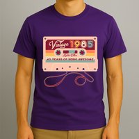 Cute Cassette Tape Limited Edition Vintage 1985 40 Years Of Being Awesome T-Shirt