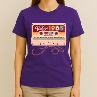 Cute Cassette Tape Limited Edition Vintage 1985 40 Years Of Being Awesome T-Shirt