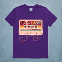 Cute Cassette Tape Limited Edition Vintage 1985 40 Years Of Being Awesome T-Shirt