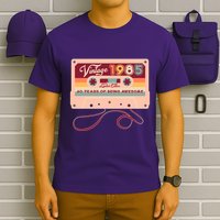 Cute Cassette Tape Limited Edition Vintage 1985 40 Years Of Being Awesome T-Shirt
