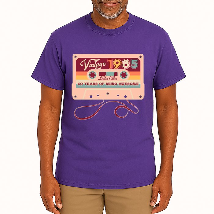 Cute Cassette Tape Limited Edition Vintage 1985 40 Years Of Being Awesome Tall T-Shirt