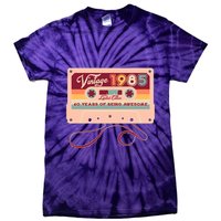 Cute Cassette Tape Limited Edition Vintage 1985 40 Years Of Being Awesome Tie-Dye T-Shirt