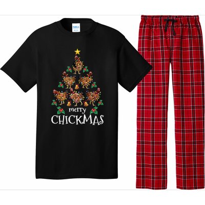 Christmas Chicken Tree Xmas Funny Merry Chickmas Meaningful Gift Pajama Set