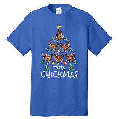 Christmas Chicken Tree Xmas Funny Merry Chickmas Meaningful Gift Tall T-Shirt