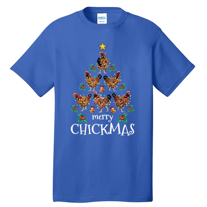 Christmas Chicken Tree Xmas Funny Merry Chickmas Meaningful Gift Tall T-Shirt