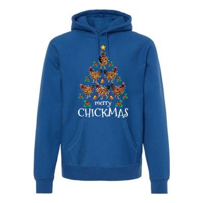 Christmas Chicken Tree Xmas Funny Merry Chickmas Meaningful Gift Premium Hoodie