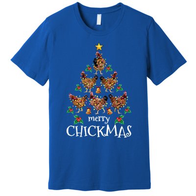 Christmas Chicken Tree Xmas Funny Merry Chickmas Meaningful Gift Premium T-Shirt