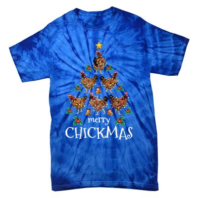 Christmas Chicken Tree Xmas Funny Merry Chickmas Meaningful Gift Tie-Dye T-Shirt