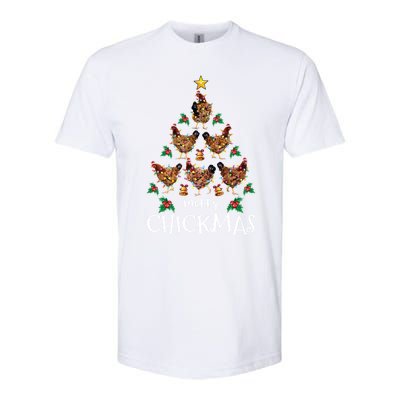 Christmas Chicken Tree Xmas Funny Merry Chickmas Meaningful Gift Softstyle CVC T-Shirt