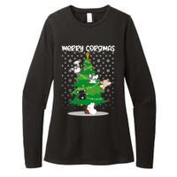 Corgi Christmas Tree Dog Santa Merry Dogmas Womens CVC Long Sleeve Shirt