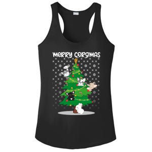 Corgi Christmas Tree Dog Santa Merry Dogmas Ladies PosiCharge Competitor Racerback Tank